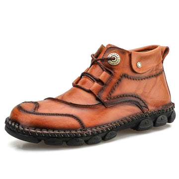 Men's Soft And Breathable Mid-high Anti-skid Retro Boots Tooling Shoes